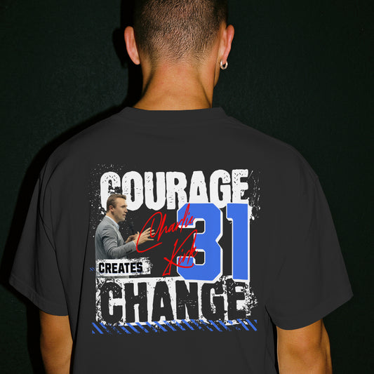 Charlie Kirk Courage Creates Change T-Shirt