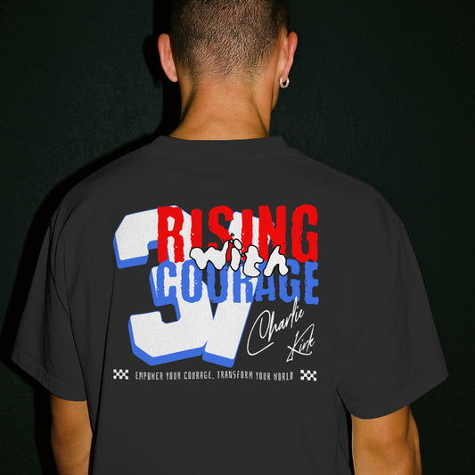 Charlie Kirk "Rising With Courage" T-Shirt
